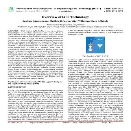 Overview of Li-Fi Technology