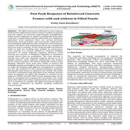 IRJET- Post Peak Response of Reinforced Concrete Frames with and without in F...