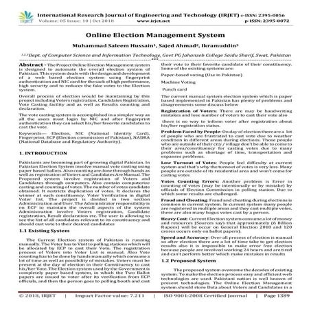 IRJET- Online Election Management System