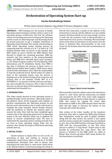 IRJET- Orchestration of Operating System Start-Up