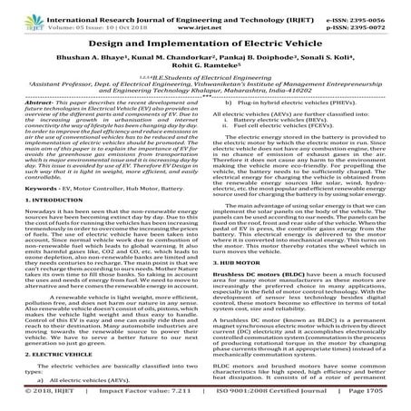Design of Battery Management System in Electric Vehicle | PDF