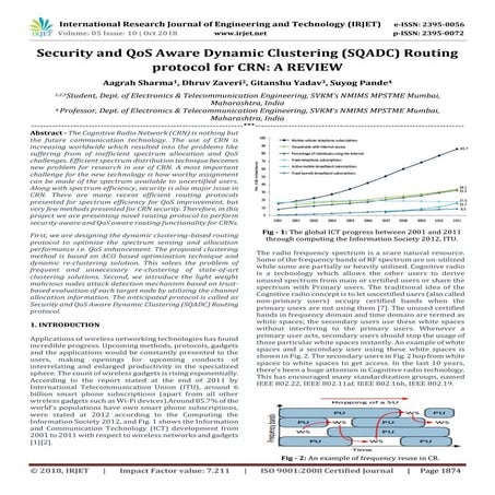 IRJET- Security and QoS Aware Dynamic Clustering (SQADC) Routing Protocol for...
