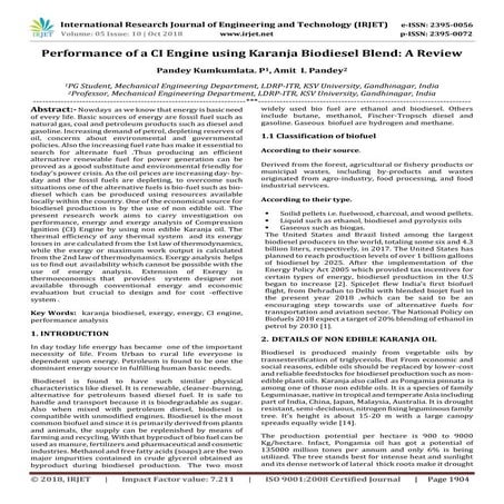 IRJET- Experimental Investigation of Performance & Emission ...