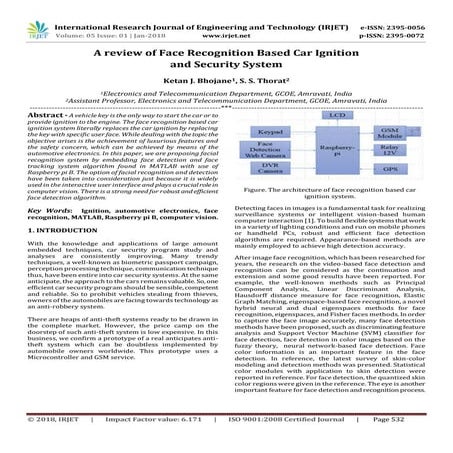IRJET-A review of Face Recognition Based Car Ignition and Security System