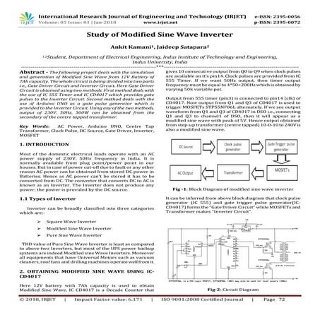 Study of Modified Sine Wave Inverter