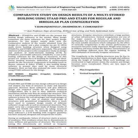 IRJET-Comparative Study on Design Results of a Multi-Storied Building using S...