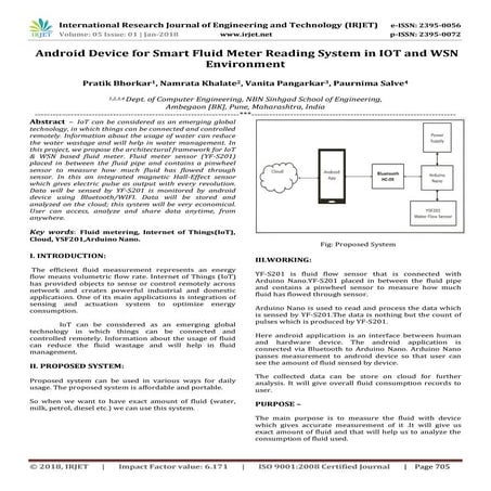 IRJET-Android Device for Smart Fluid Meter Reading System in IOT and WSN Envi...
