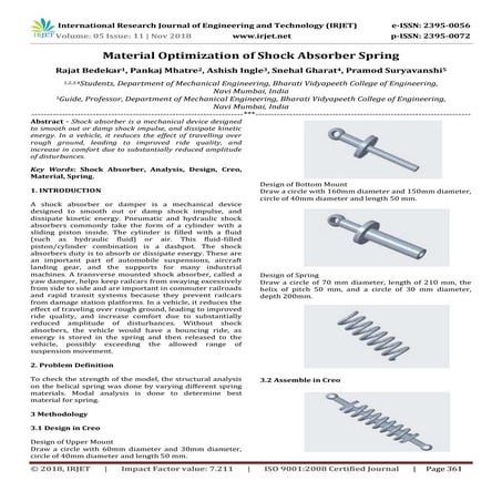 IRJET- Material Optimization of Shock Absorber Spring