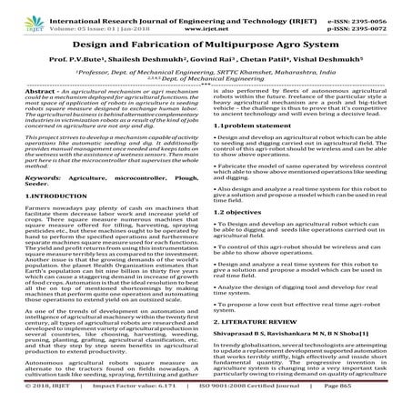 IRJET-Design and Fabrication of Multipurpose Agro System