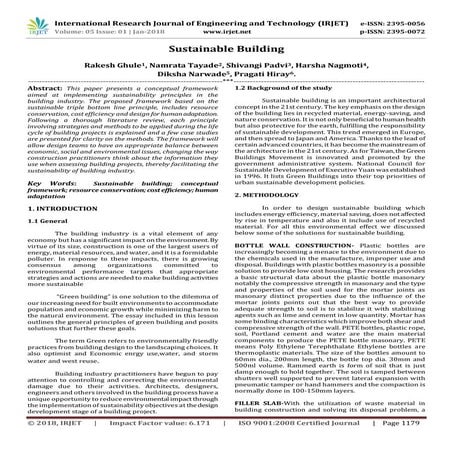 Sustainable Building