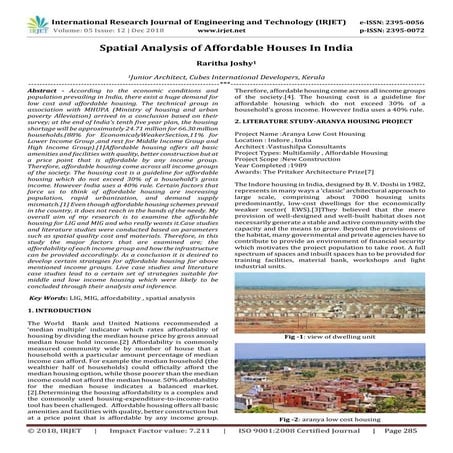 IRJET- Spatial Analysis of Affordable Houses in India | PDF