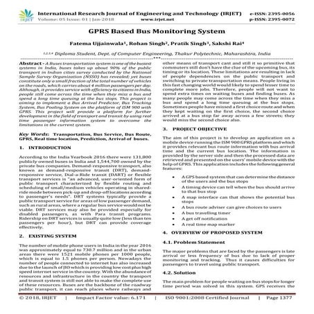 GPRS Based Bus Monitoring System