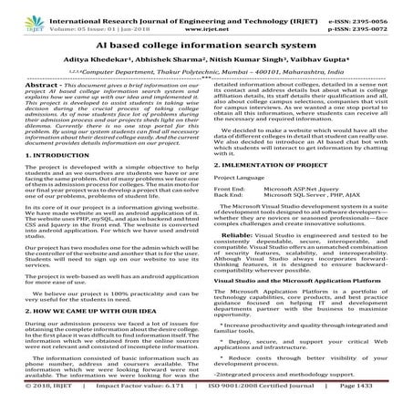 AI based College Information Search System