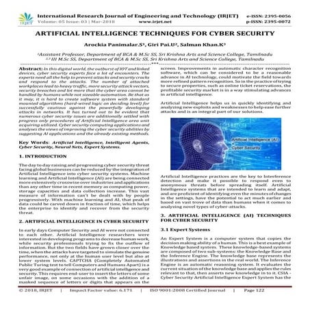 Artificial Intelligence Techniques for Cyber Security