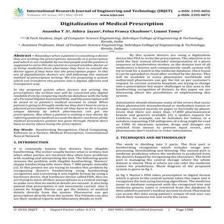 IRJET- Digitalization of Medical Prescription