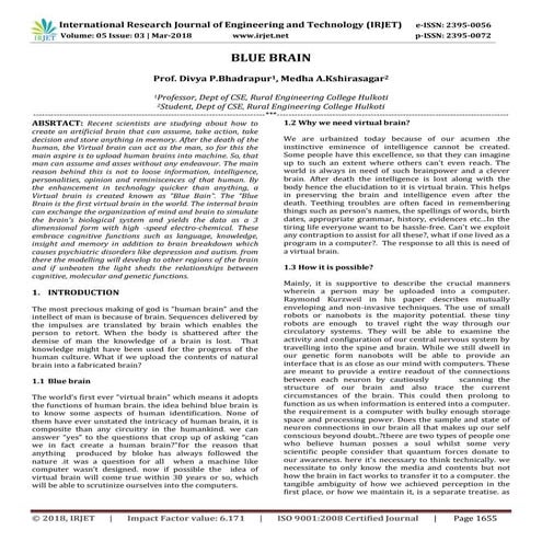 IRJET- Blue Brain