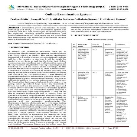 IRJET- Online Examination System