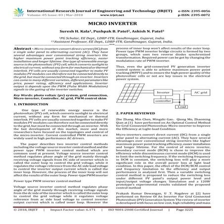 IRJET-  	  Micro Inverter