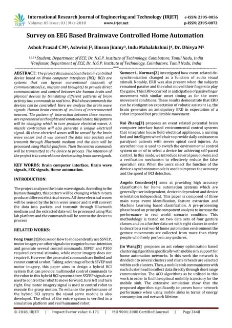 IRJET-  	  Survey on EEG Based Brainwave Controlled Home Automation