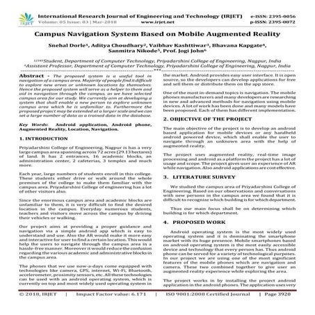 IRJET- Campus Navigation System Based on Mobile Augmented Reality