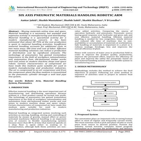 IRJET-  	  Six Axis Pneumatic Materials Handling Robotic Arm