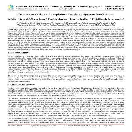 Grievance Redressal Management System | DOCX