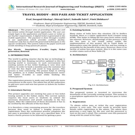 IRJET-  	  Travel Buddy - Bus Pass and Ticket Application
