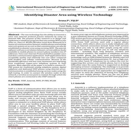 IRJET-Identifying Disaster Area using Wireless Technology