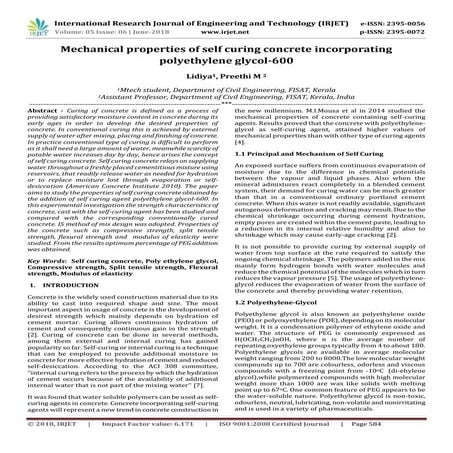 IRJET-Mechanical Properties of Self Curing Concrete Incorporating Polyethylen...