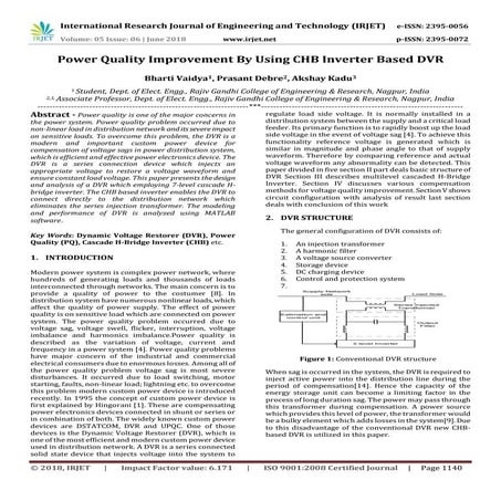 IRJET-Power Quality Improvement by using CHB Inverter based DVR