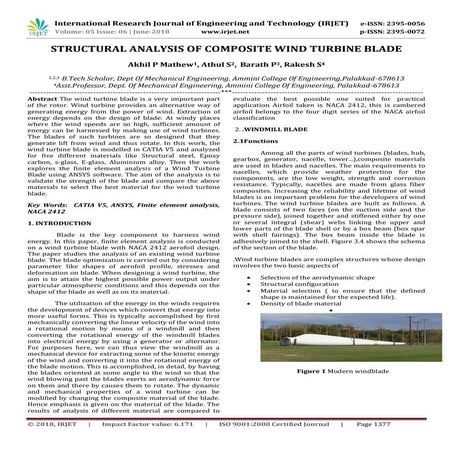 Design & Structural Analysis of a Small Wind Turbine Blade for ...