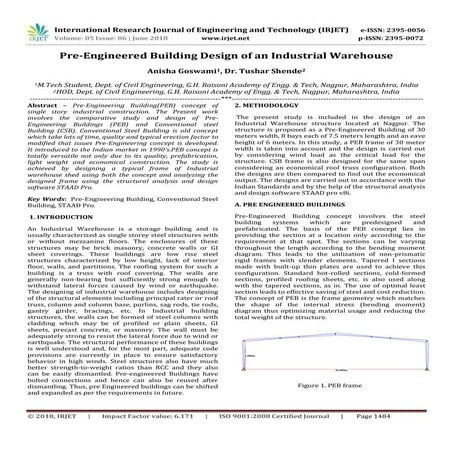 IRJET-Pre-Engineered Building Design of an Industrial Warehouse