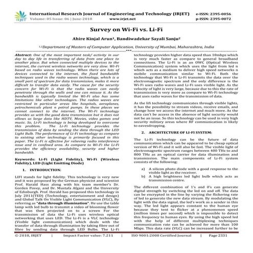 Li-Fi Project Report | PDF