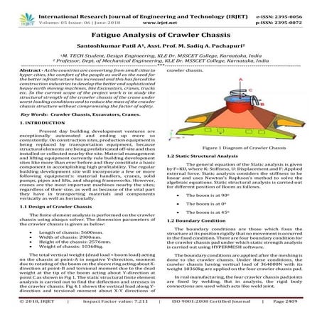 IRJET-Fatigue Analysis of Crawler Chassis