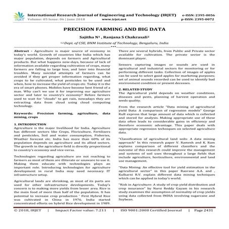 IRJET-Precision Farming and Big Data