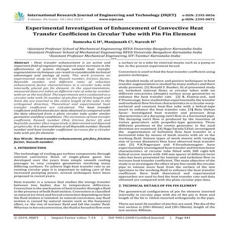 IRJET-  	  Experimental Investigation of Enhancement of Convective Heat Trans...
