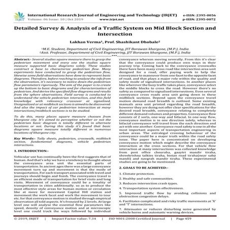 IRJET-  	  Detailed Survey & Analysis of a Traffic System on Mid Block Sectio...