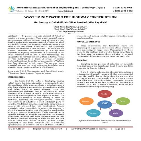 Waste management on construction sites | PPTX