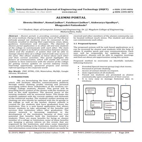 IRJET-  	  Alumni Portal