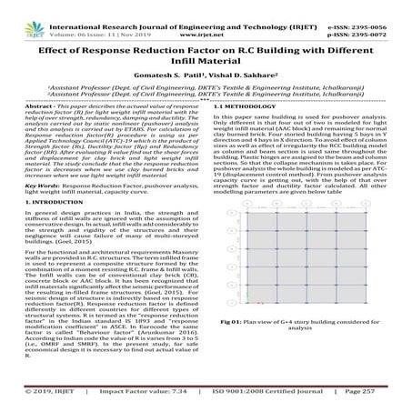 Seismic Base Isolation of RC Frame Structures with and Without Infill | PDF