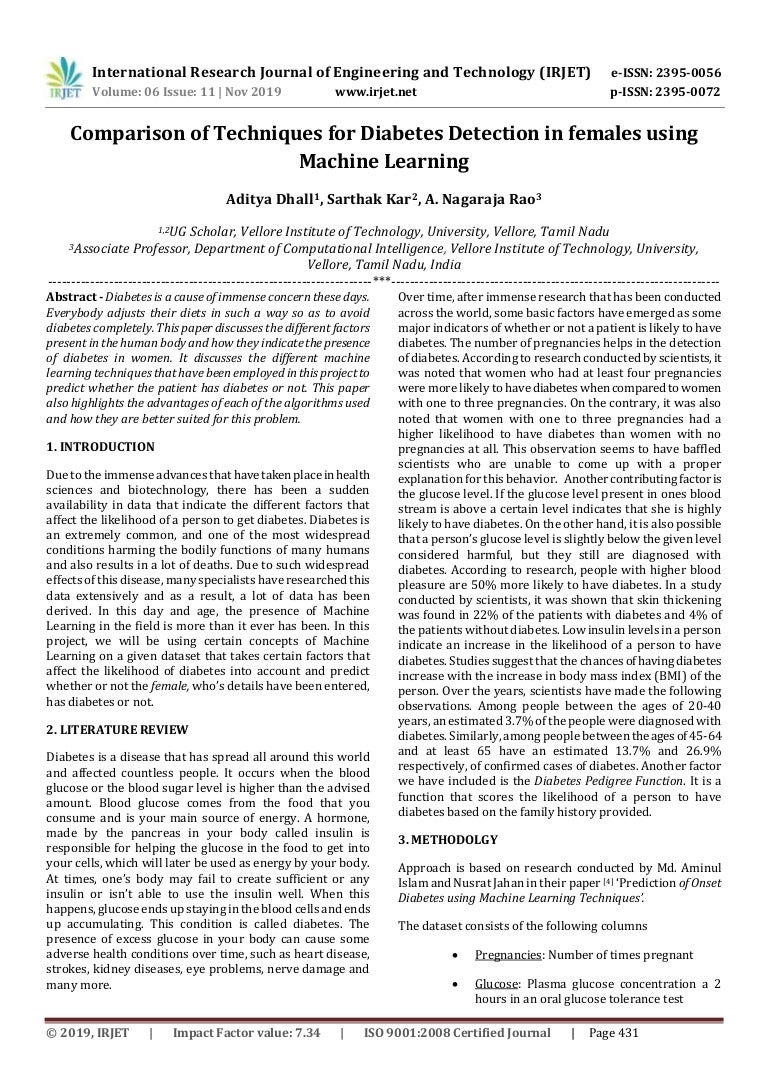 diabetes detection machine learning