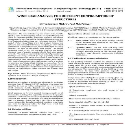 IRJET- Wind Load Analysis for Different Configuration of Structures