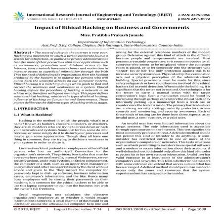 IRJET-  	  Impact of Ethical Hacking on Business and Governments