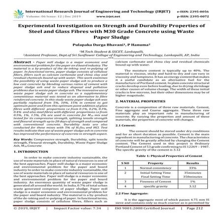 IRJET- An Experimental Study on Floating Concrete | PDF