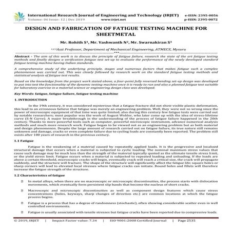 Fatigue testing | PPTX
