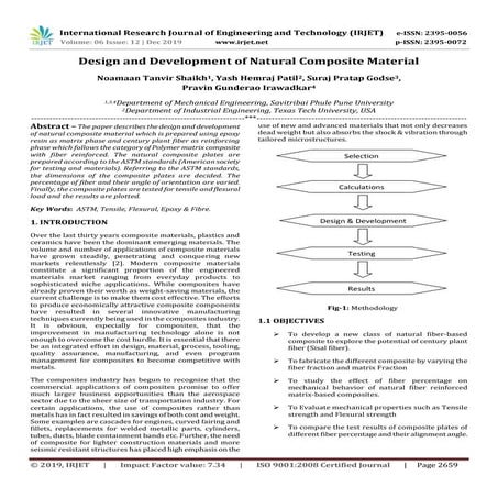 IRJET- Design and Development of Natural Composite Material | PDF
