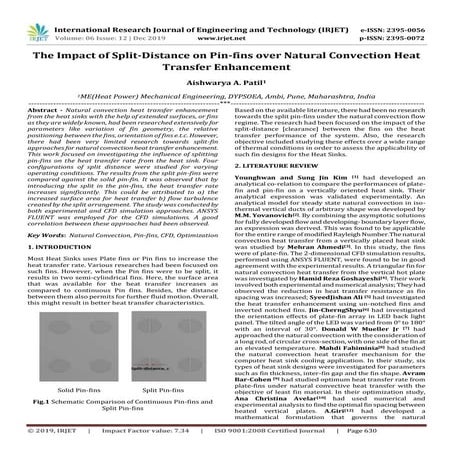 Natural convection heat transfer flow visualization of perforated fin ...