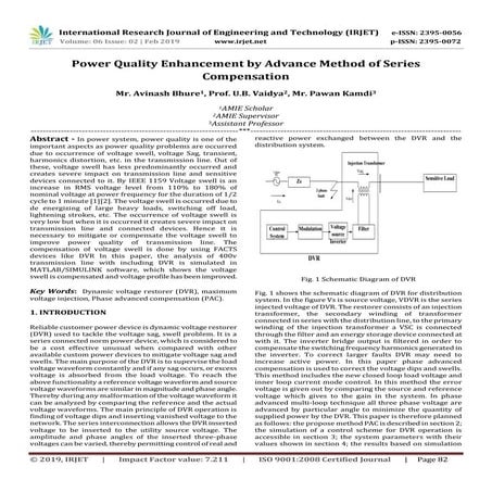 IRJET- Power Quality Enhancement by Advance Method of Series Compensation