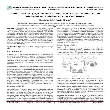 IRJET- Generalized UPQC System with an Improved Control Method under Distorte...