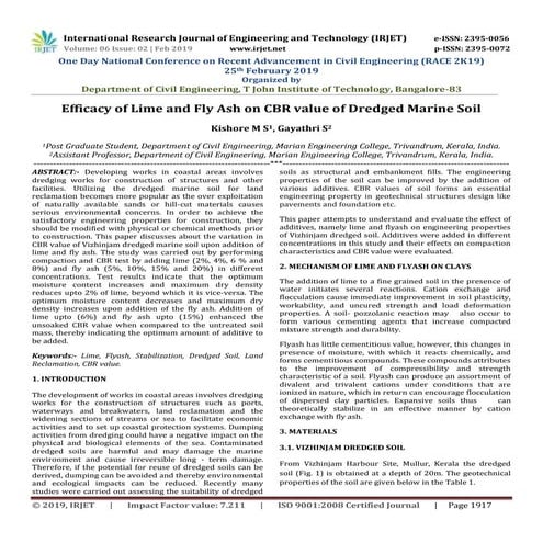“STUDY ON STABILIZATION OF CLAYEY SOIL USING FLY ASH AND LIME” | PDF